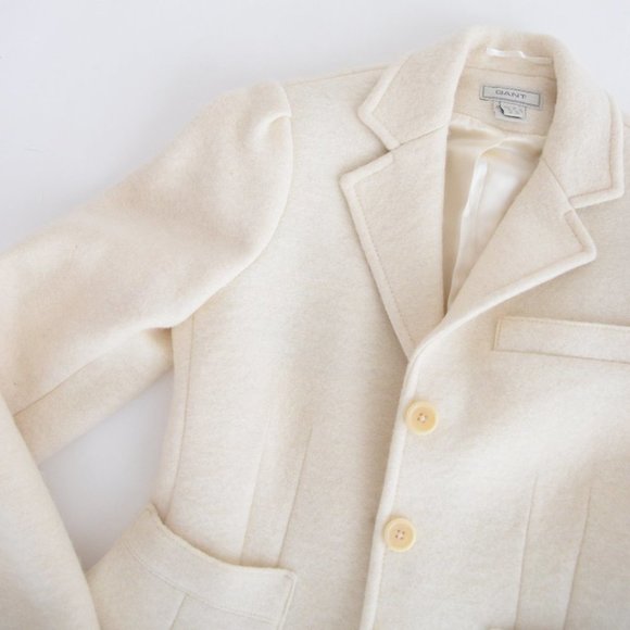 Gant Cream 100% Wool Three Button Blazer Size 6 - Picture 12 of 12